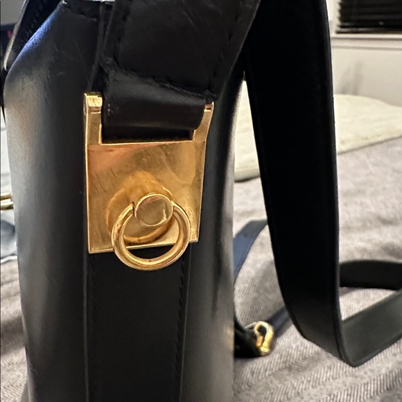 RARE -Celine Bucket Black Leather-  💯 authentic vintage womens  bag - Picture 3 of 4